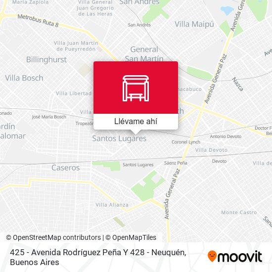 Mapa de 425 - Avenida Rodríguez Peña Y 428 - Neuquén