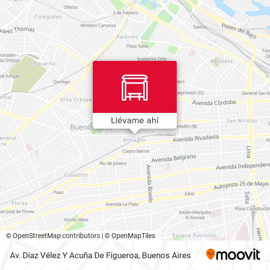 Mapa de Av. Díaz Vélez Y Acuña De Figueroa