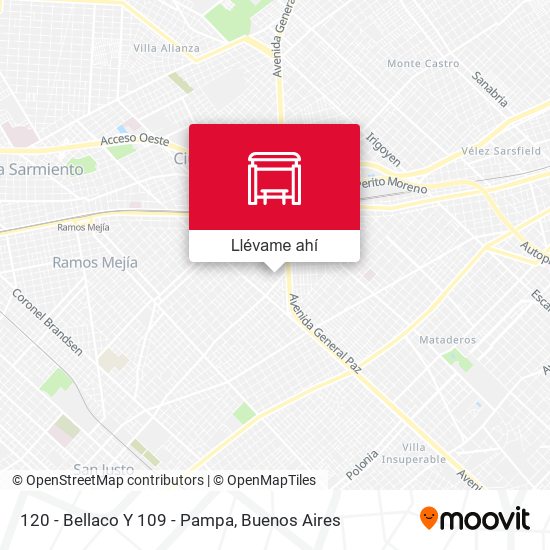 Mapa de 120 - Bellaco Y 109 - Pampa