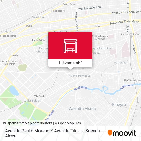 Mapa de Avenida Perito Moreno Y Avenida Tilcara
