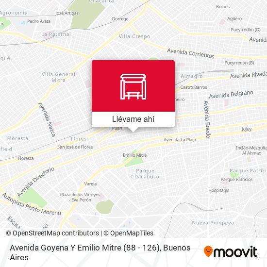 Mapa de Avenida Goyena Y Emilio Mitre (88 - 126)