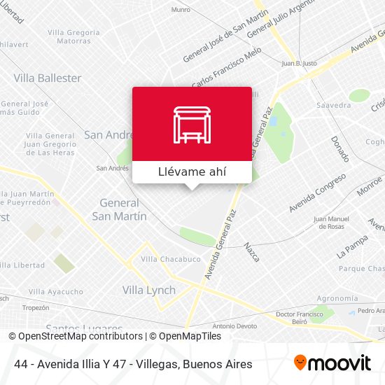 Mapa de 44 - Avenida Illia Y 47 - Villegas