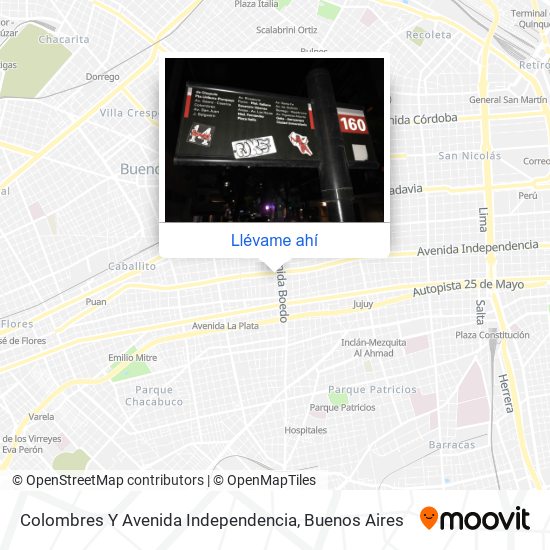 Mapa de Colombres Y Avenida Independencia