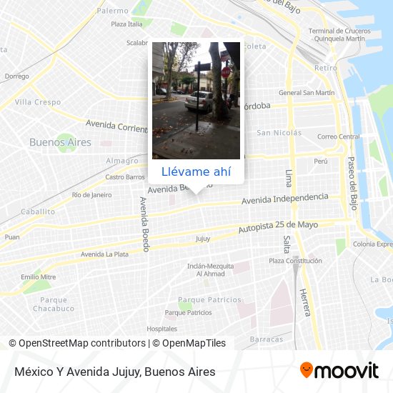 Mapa de México Y Avenida Jujuy