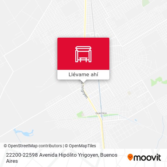 Mapa de 22200-22598 Avenida Hipólito Yrigoyen