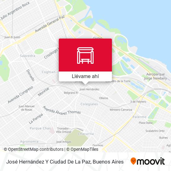 Mapa de José Hernández Y Ciudad De La Paz