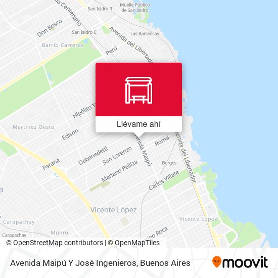 Mapa de Avenida Maipú Y José Ingenieros