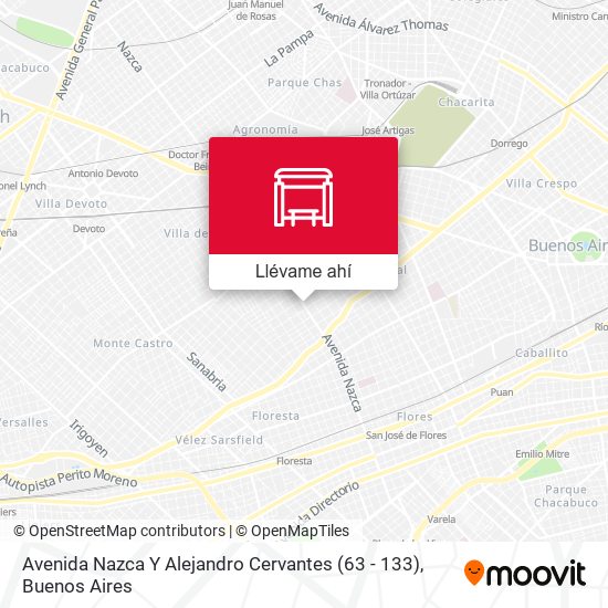 Mapa de Avenida Nazca Y Alejandro Cervantes (63 - 133)