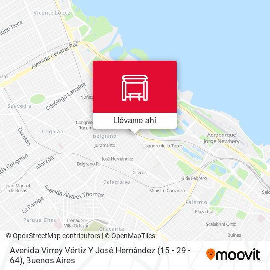 Mapa de Avenida Virrey Vértiz Y José Hernández (15 - 29 - 64)