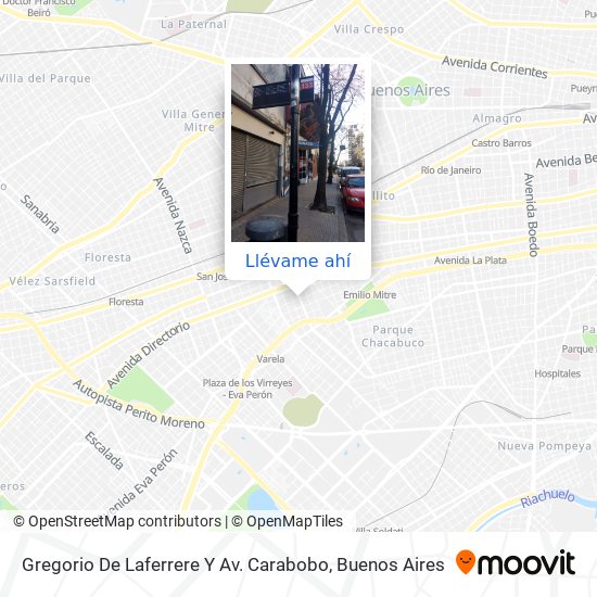 Mapa de Gregorio De Laferrere Y Av. Carabobo