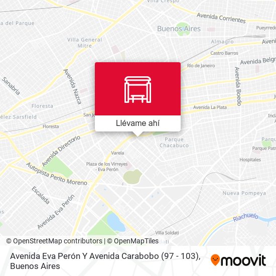 Mapa de Avenida Eva Perón Y Avenida Carabobo (97 - 103)