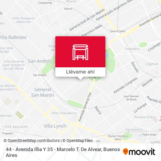 Mapa de 44 - Avenida Illia Y 35 - Marcelo T. De Alvear