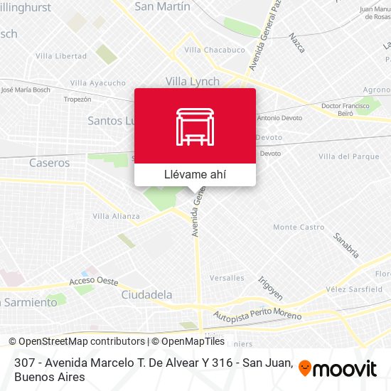 Mapa de 307 - Avenida Marcelo T. De Alvear Y 316 - San Juan