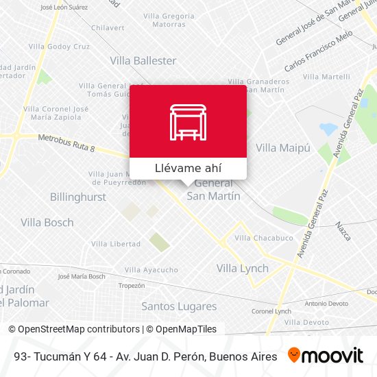 Mapa de 93- Tucumán Y 64 - Av. Juan D. Perón