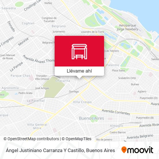 Mapa de Ángel Justiniano Carranza Y Castillo