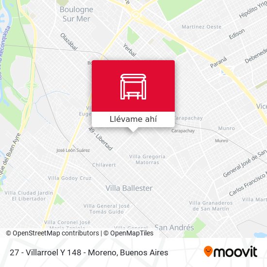 Mapa de 27 - Villarroel Y 148 - Moreno