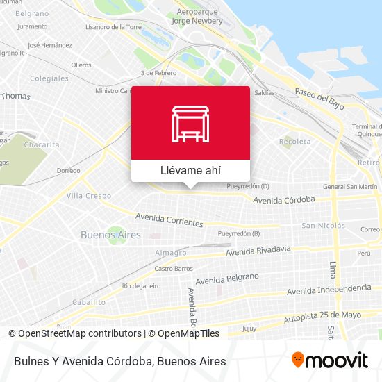 Mapa de Bulnes Y Avenida Córdoba