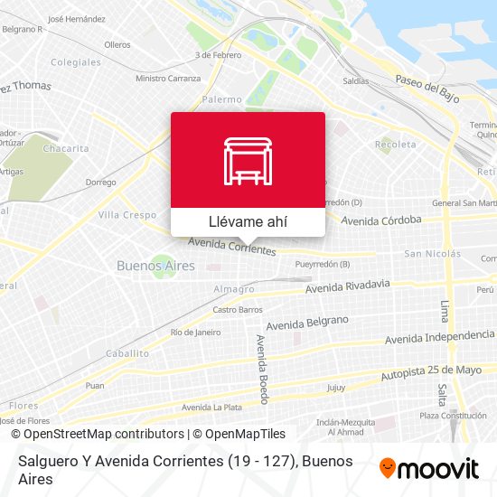 Mapa de Salguero Y Avenida Corrientes (19 - 127)