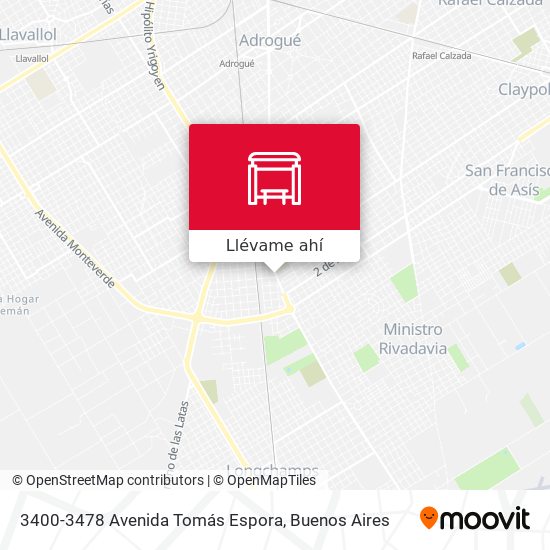 Mapa de 3400-3478 Avenida Tomás Espora