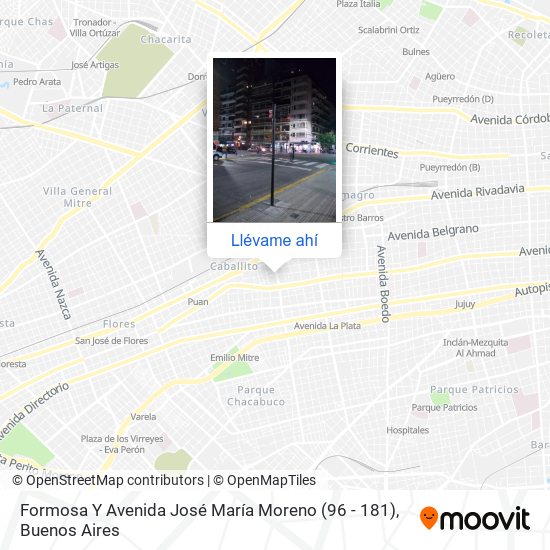 Mapa de Formosa Y Avenida José María Moreno