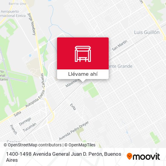 Mapa de 1400-1498 Avenida General Juan D. Perón