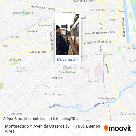 Mapa de Monteagudo Y Avenida Caseros (31 - 188)