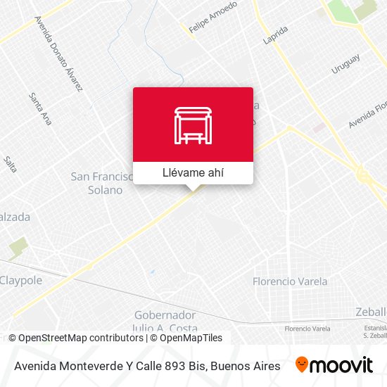 Mapa de Avenida Monteverde Y Calle 893 Bis
