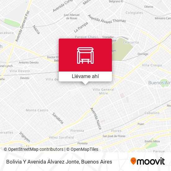 Mapa de Bolivia Y Avenida Álvarez Jonte