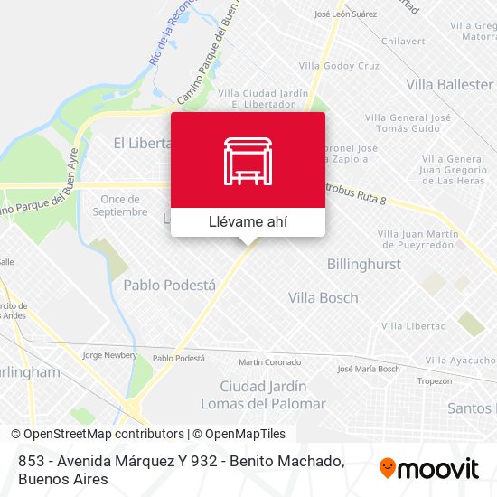 Mapa de 853 - Avenida Márquez Y 932 - Benito Machado
