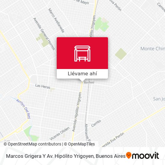 Mapa de Marcos Grigera Y Av. Hipólito Yrigoyen