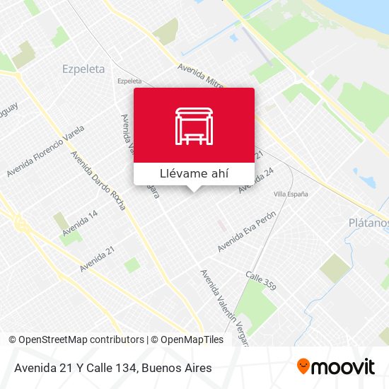 Mapa de Avenida 21 Y Calle 134