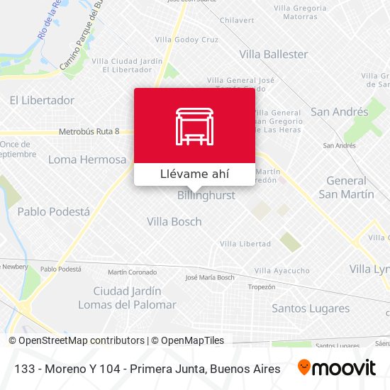 Mapa de 133 - Moreno Y 104 - Primera Junta