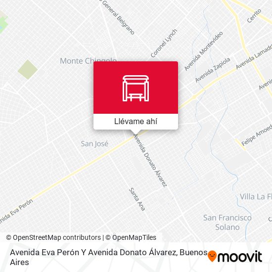Mapa de Avenida Eva Perón Y Avenida Donato Álvarez