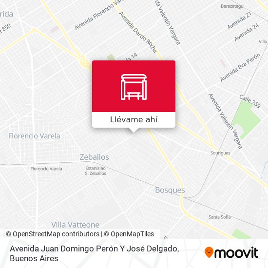 Mapa de Avenida Juan Domingo Perón Y José Delgado