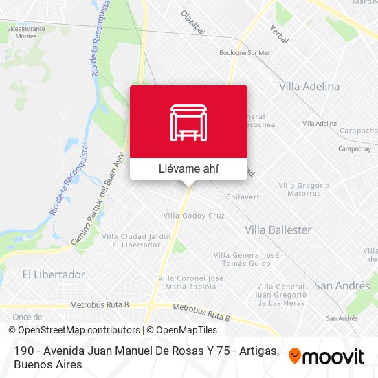 Mapa de 190 - Avenida Juan Manuel De Rosas Y 75 - Artigas