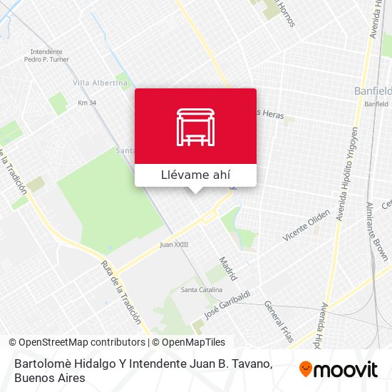 Mapa de Bartolomè Hidalgo Y Intendente Juan B. Tavano