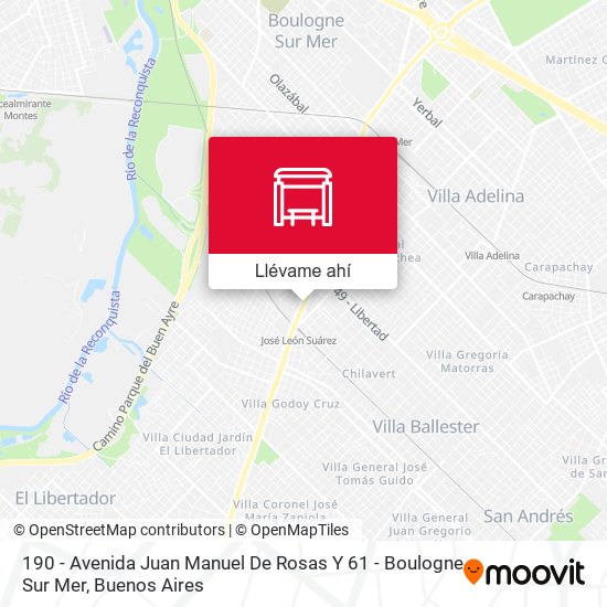 Mapa de 190 - Avenida Juan Manuel De Rosas Y 61 - Boulogne Sur Mer