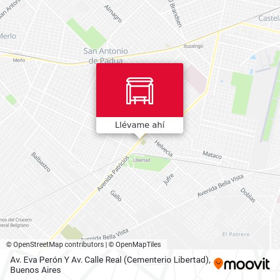 Mapa de Av. Eva Perón Y Av. Calle Real (Cementerio Libertad)