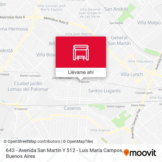 Mapa de 643 - Avenida San Martín Y 512 - Luis María Campos