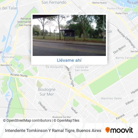 Mapa de Intendente Tomkinson Y Ramal Tigre
