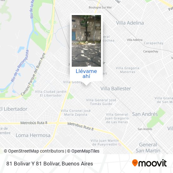 Mapa de 81 Bolivar Y 81 Bolívar