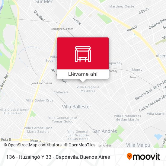 Mapa de 136 - Ituzaingó Y 33 - Capdevila