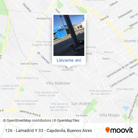 Mapa de 126 - Lamadrid Y 33 - Capdevila