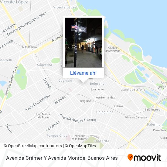 Mapa de Avenida Crámer Y Avenida Monroe