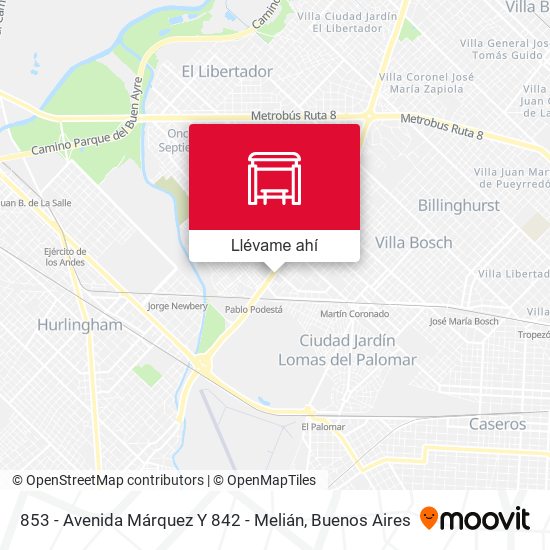 Mapa de 853 - Avenida Márquez Y 842 - Melián