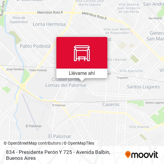 Mapa de 834 - Presidente Perón Y 725 - Avenida Balbín