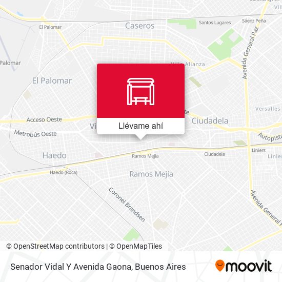 Mapa de Senador Vidal Y Avenida Gaona
