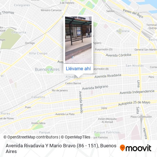 Mapa de Avenida Rivadavia Y Mario Bravo (86 - 151)