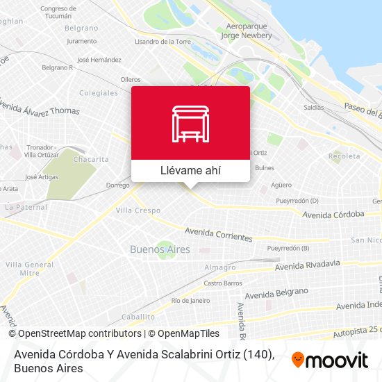 Mapa de Avenida Córdoba Y Avenida Scalabrini Ortiz (140)