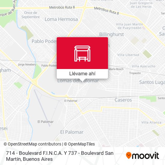 Mapa de 714 - Boulevard F.I.N.C.A. Y 737 - Boulevard San Martín